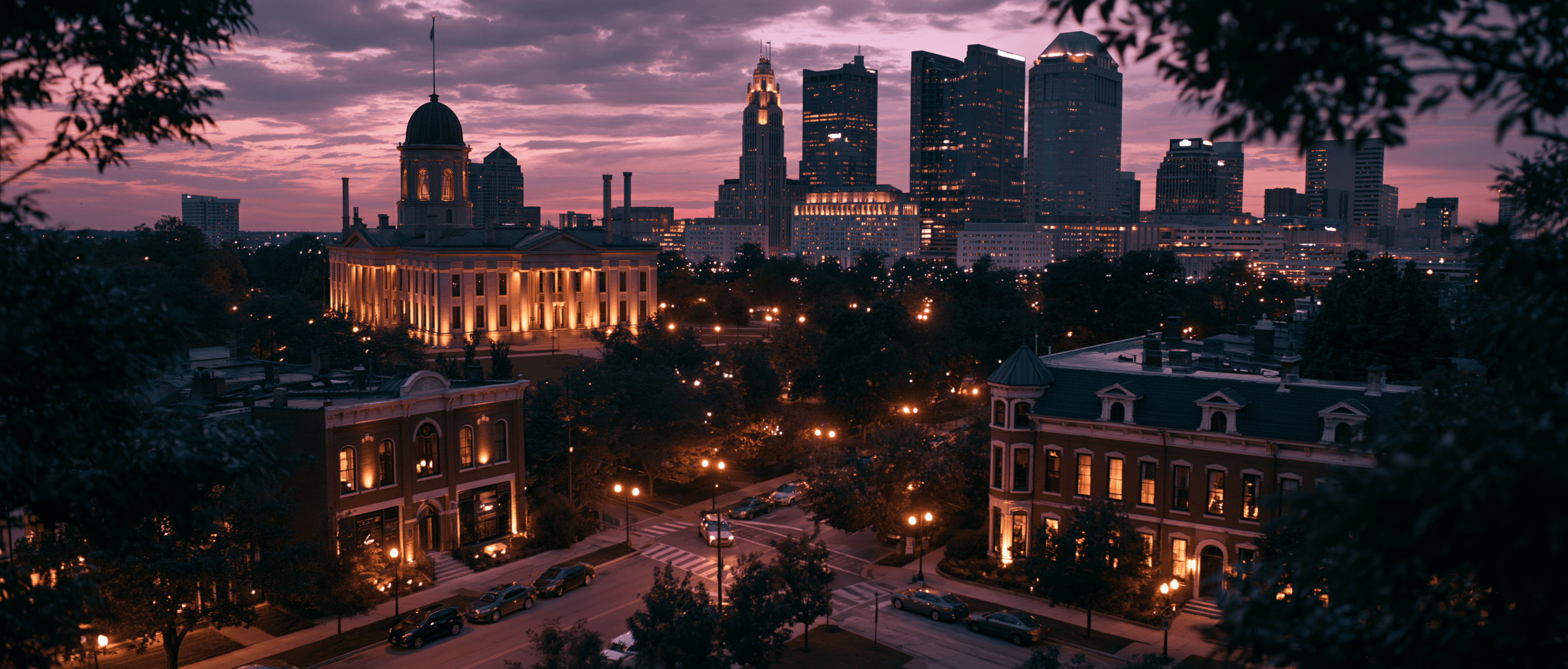 Columbus Latin dance scene at twilight