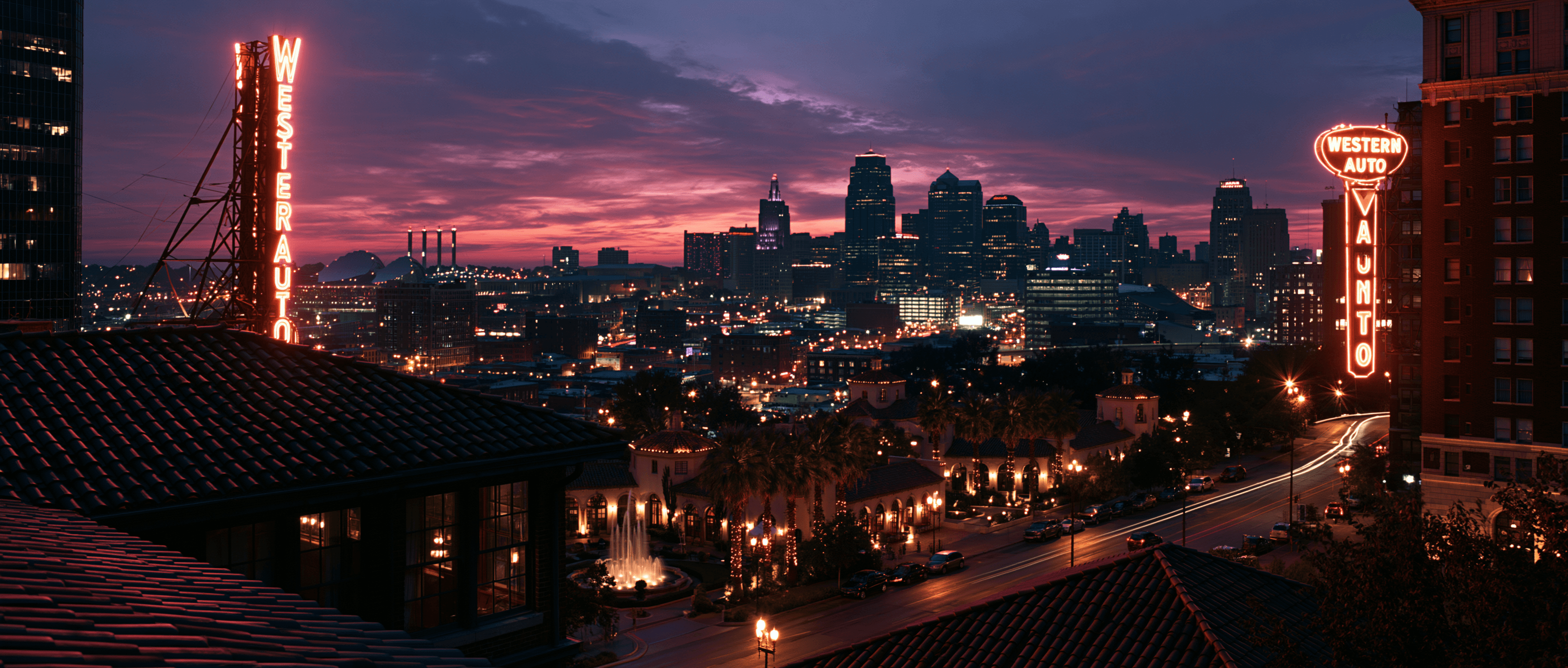 Kansas City Latin dance scene at twilight