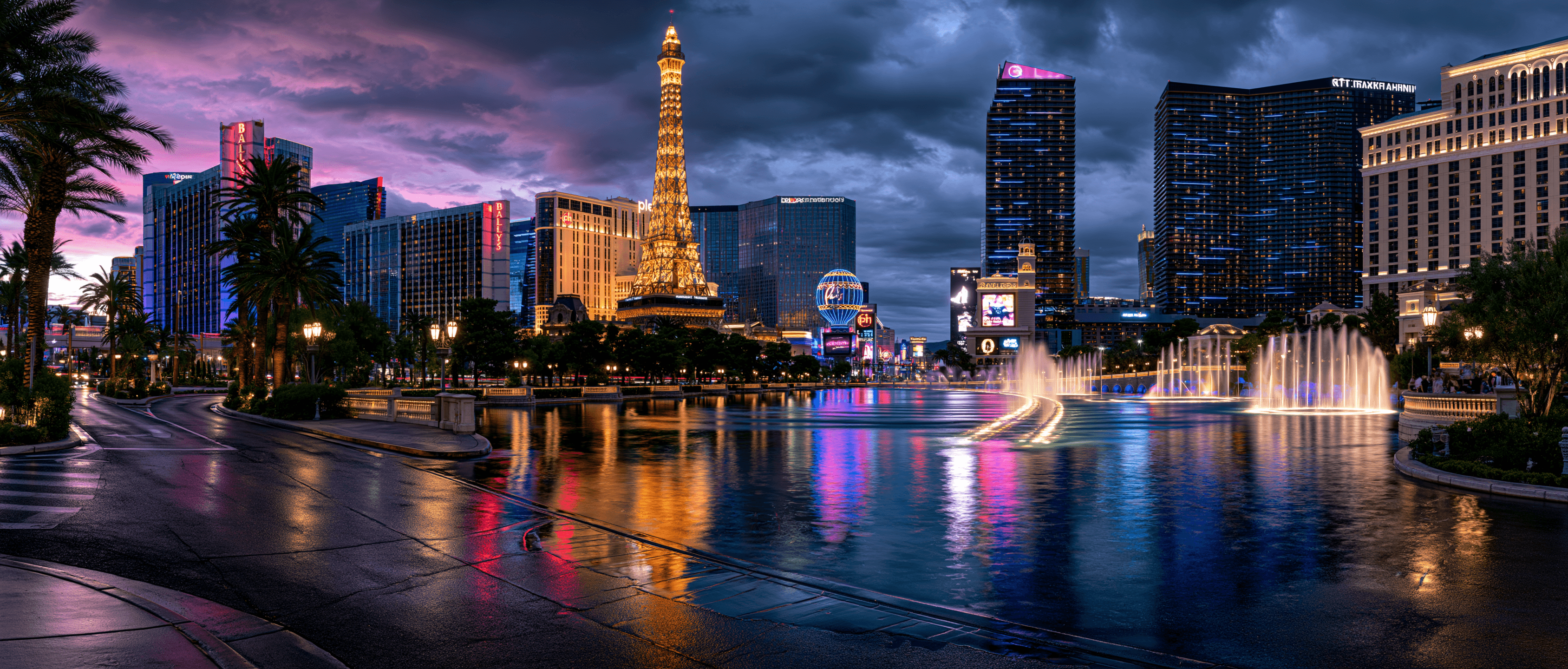 Las Vegas Latin dance scene at twilight