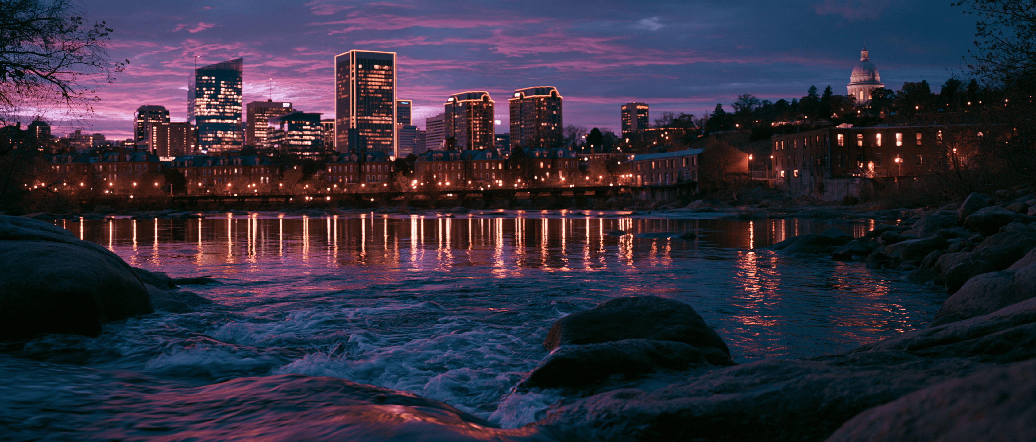 Richmond Latin dance scene at twilight