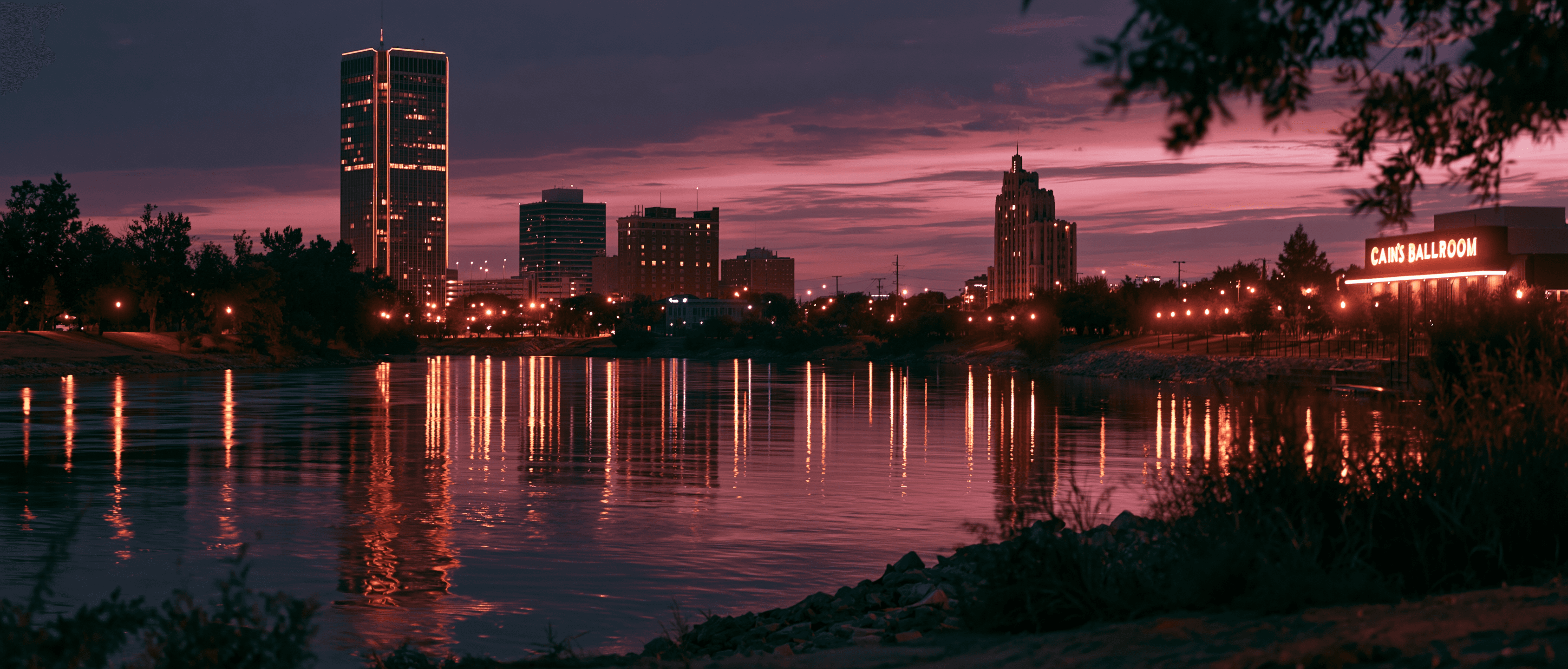 Tulsa Latin dance scene at twilight