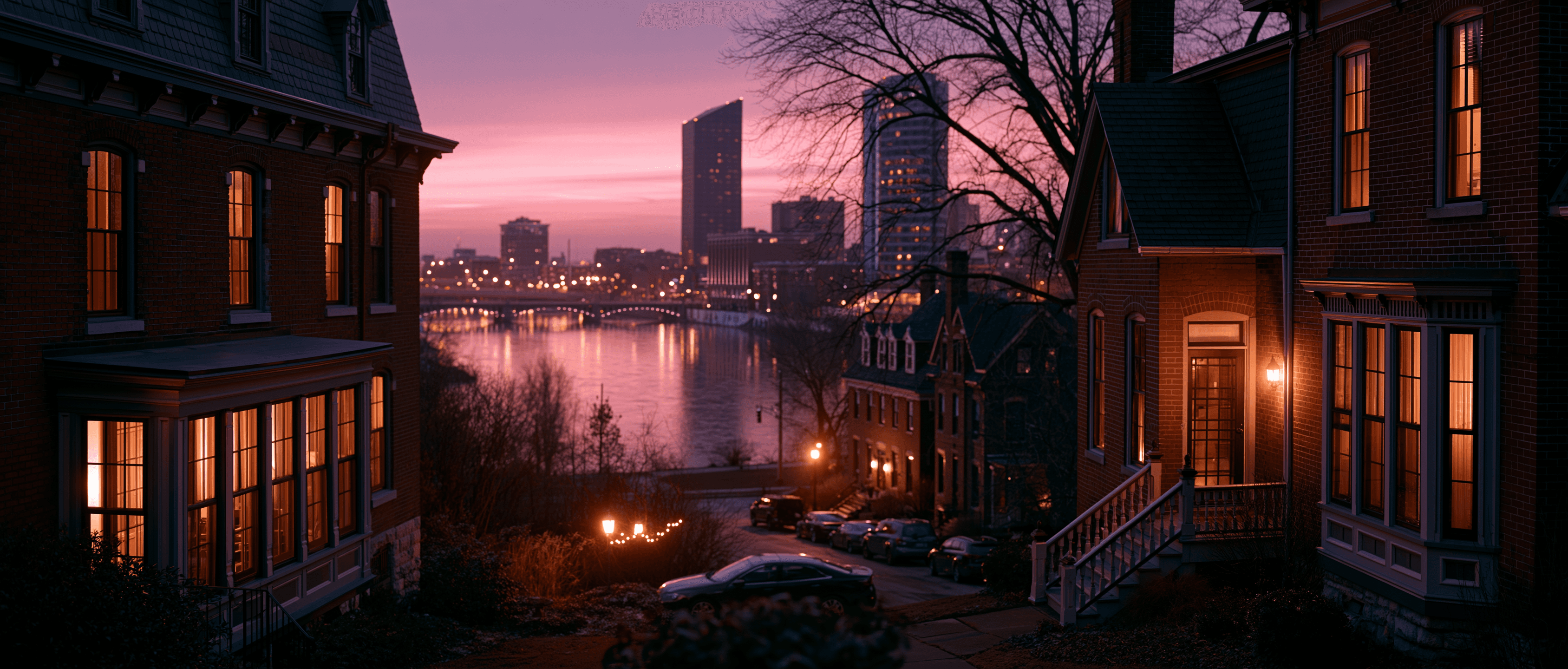 Grand Rapids Latin dance scene at twilight