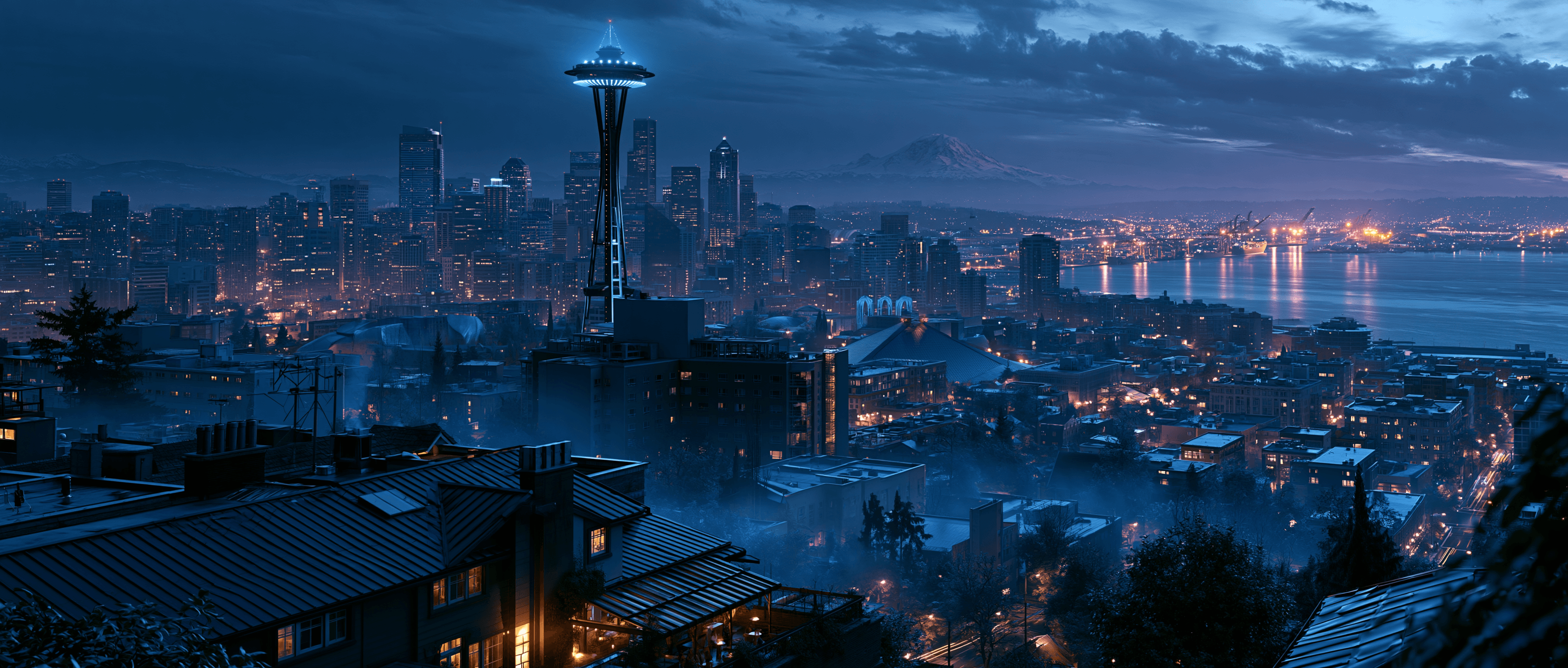 Seattle Latin dance scene at twilight